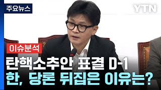 뉴스퀘어10 탄핵소추안 표결 D1한동훈 당론 뒤집은 이유는  YTN [upl. by Ialokin608]