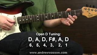 GUITAR VIDEO LESSON Open D Tuning [upl. by Duester]