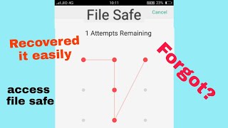 Forgot Pattern  password for File safe its easy Know how to recover and access file video photo [upl. by Blockus713]