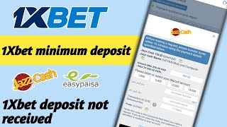 1Xbet minimum deposit1Xbet deposit not received1Xbet deposit reject problem [upl. by Cimah]