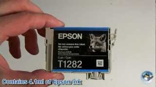 Inside Epson T1282 Cyan Fox Ink Cartridge [upl. by Hajar678]