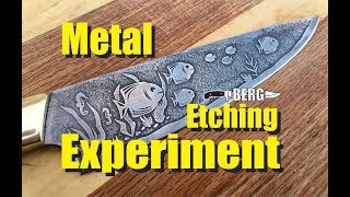 Combination electro and acid Metal Etching experiment from Berg knifemaking [upl. by Moth779]