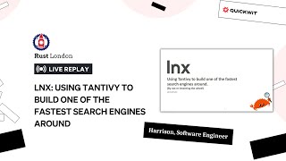 LNX Using Tantivy to Build One of the Fastest Search Engines Around  Harrison Software Engineer [upl. by Imre]