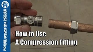 How to use a compression fitting Compression plumbing tutorial Plumbing for beginners [upl. by Accebar]