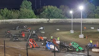 USL NonWing Sprint Car AFeature Creek County Speedway 09202024 [upl. by Jenelle80]