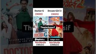 Doctor G vs Dream girl 2 movie comprise end box office collections life time collections dreamgirl [upl. by Reddin180]