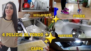 4 PULIZIE DI FONDO🪣🧼INIZIO CON TANTA MOTIVAZIONE💪cleaning puliziedicasa puliziemotivazionali [upl. by Notecnirp]