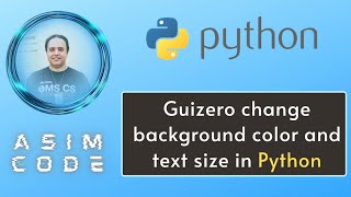 Guizero change background color and text size in Python [upl. by Anilehcim135]