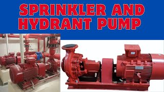 Sprinkler and Hydrant pump difference  sprinkler pump Hydrant pump pump room  fire fighting [upl. by Eetnuahs]