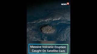 Hunga Tonga Volcano Eruption  Underwater Volcano Eruption Satellite Video  Shorts  CNN News18 [upl. by Veron]