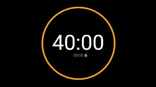 40 Minute Countdown Timer with Alarm  iPhone Timer Style [upl. by Roddie298]