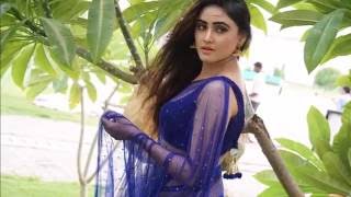 SONY CHARISHTA LATEST PHOTOSHOOT IN BLUE SAREE  Fun square media [upl. by Achorn]