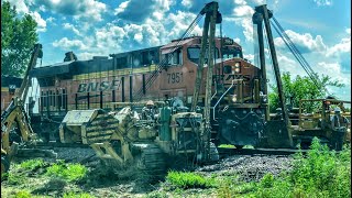 Aftermath Of BNSF Train Derailment In Dakota City NE After Striking Truck [upl. by Deeas]