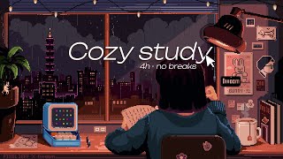 4 HOURS STUDY GIRL  Cozy lofi music and rain in background [upl. by Lipski]