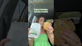 Trying amp Ranking Subway Cookies 🍪💜🥣🤍🍫subway subwaycookies cookies fastfood fastfoodreview [upl. by Aysan]