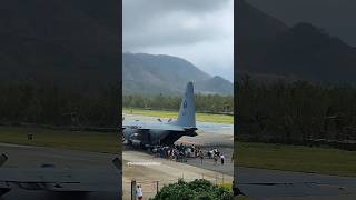 2nd day rescue flight of stranded tourists at Batanes and locals fetched by PAF C130🙏😇 c130 paf [upl. by Dalila]