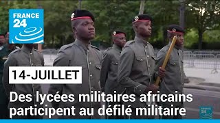 14Juillet  parade inédite détudiants de lycées militaires africains • FRANCE 24 [upl. by Lahcsap569]