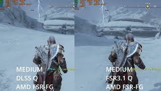 FSR 31 vs DLSS  God of War  Ragnarok v12  RTX3050 LAPTOP  i5 11400H [upl. by Arrik]