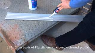 How to fix a stair nosing onto an external metal step [upl. by Akcirred972]