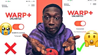 1111 VPN Not Connecting  Problem Solved in 1 click  Connect WARP 100 Easily [upl. by Orenid]