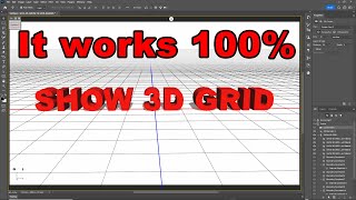 photoshop 3d grid not showing  photoshop 3d perspective not working [upl. by Annaek711]