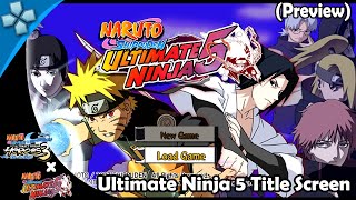 Preview Ultimate Ninja 5 Title screen mod for Naruto Ultimate Ninja Heroes 3 PPSSPP [upl. by Brink]