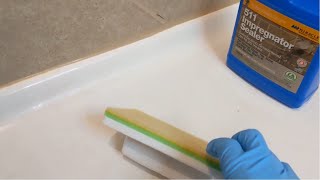 Sealing Grout Tile amp Natural Stone  Part 3  Cleaning and Resealing tile  511 Impregnator Sealer [upl. by Akinit]