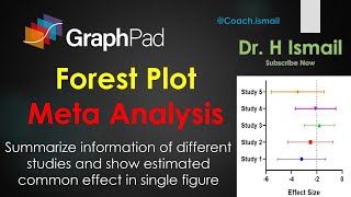 Forest Plot for MetaAnalysis in GraphPad Prism  Graph Preparation  Results interpretation [upl. by Folberth]