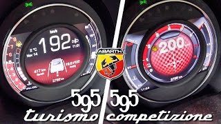 Abarth 595 Competizione vs Turismo 0200 kmh Acceleration [upl. by Maitland]