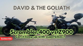 Scrambler 400X vs Kawasaki Z900  Can it keep up [upl. by Merilyn226]