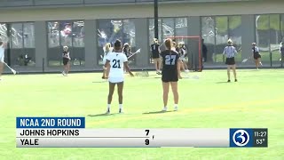 No 6 Yale lacrosse battles Johns Hopkins [upl. by Hadria]