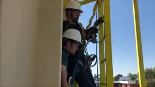 Tractel Derope Rescue Device Procedure and Ladder Demonstration [upl. by Anahsor]