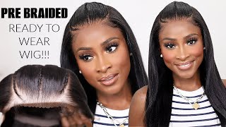 PRE BRAIDED FRONTAL WIG INSTALL  BEGINNER FRIENDLY  ALIPEARL HAIR [upl. by Imena]