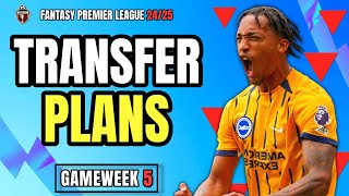 NIGHTMARE WEEK 😱 FPL GW5 TRANSFERS  FANTASY PREMIER LEAGUE [upl. by Illah]