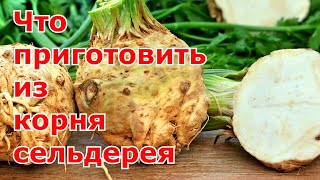 Что приготовить из корневого сельдерея Три полезных блюда из сельдерея  драники суппюре салат [upl. by Georgie]