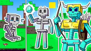 I Survived 1000 DAYS as a DIAMOND SKELETON in HARDCORE Minecraft  Shiny Mobs Compilation [upl. by Adnilema960]