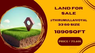 land for sale in thirumullaivoyal chennairealestate [upl. by Nauqram580]