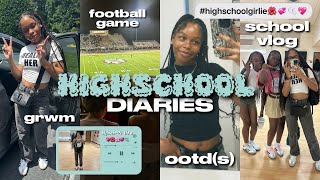 HIGH SCHOOL DIARIES ✰  GRWM SCHOOL VLOG OOTD FOOTBALL GAME [upl. by Il110]