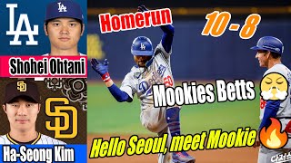 LA Dodgers vs SD Padres Mookies Betts 2  Runs Home Run 10  8  Dodgers What A Game [upl. by Ravahs]