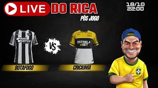 Live pós jogo  Botafogo x Criciúma [upl. by Annai887]