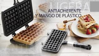 ¿Cómo hacer waffles caseros Waflera manual Universal [upl. by Nellak]