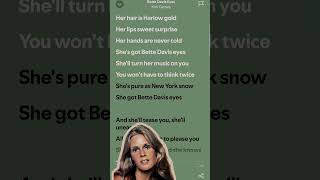 BETTE DAVIS EYES lyrics music [upl. by Cavill621]