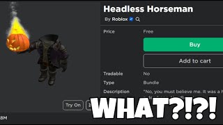 ROBLOX JUST GAVE OUT HEADLESS FOR FREE [upl. by Papke965]