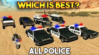 EVERY POLICE CAR FROM GTA SAN ANDREAS [upl. by Jehias]