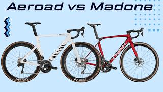 NEW CANYON AEROAD CF SLX 7 Di2 5599 vs TREK MADONE SL 6 Gen 8 5499  Head To Head [upl. by Adihsaar]