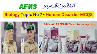 AFNS Biology Topic Human Disorder MCQS [upl. by Twitt]