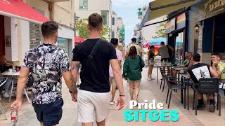 Arriving TOO EARLY for the Sitges Pride Parade 2024 🌈 Walking Tour Barcelona [upl. by Lelia]