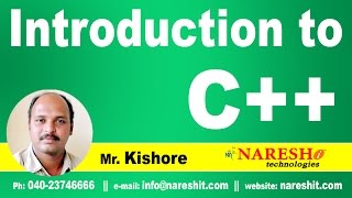 C Introduction  C  Tutorial  Mr Kishore [upl. by Sarid687]