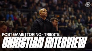 REALE MUTUA TORINO  PALLACANESTRO TRIESTE  COACH CHRISTIAN POSTGAME PRESS CONFERENCE🔴🎙️ [upl. by Alehtse]