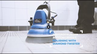 How To Polish Marble Floors  Polishing with Diamond Twister amp MotorScrubber [upl. by Edithe]